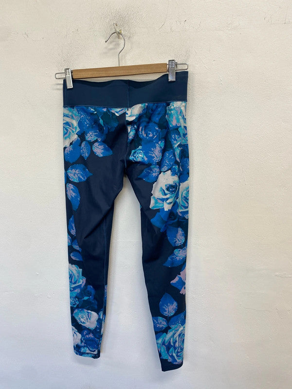 Lovely adidas blue rose leggings activewear UK S GK001