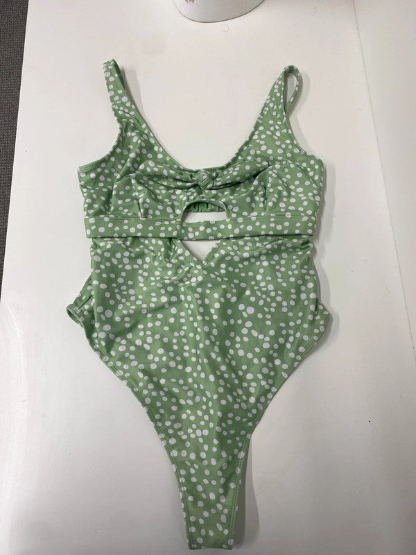 Fabulous Peek & Beau 10D/DD sea green and white polka one piece LP003