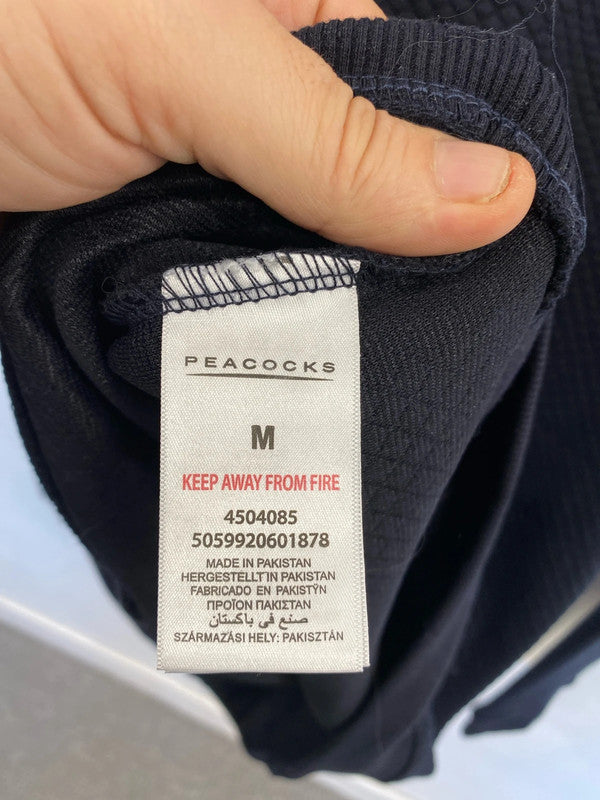 Classic gents jumper duo 1/4 Zip grandad navy M Next Peacocks #1 JR001