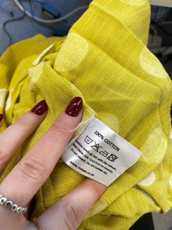 Lovely Roman like spotted blouse lightweight summer UK S AG005