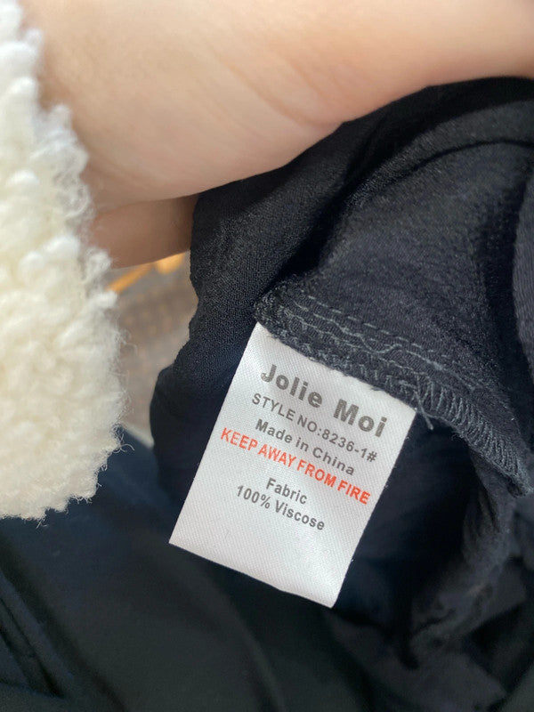 Stunning jolie moi black tunic top dress UK 14 LW005