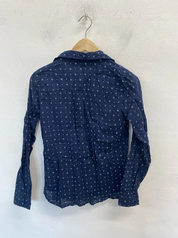 Lovely fatface navy pattern shirt UK 10 MM005