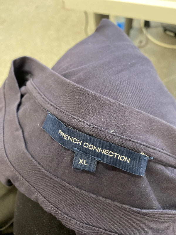 Lovely French connection peplum navy top UK XL LK006