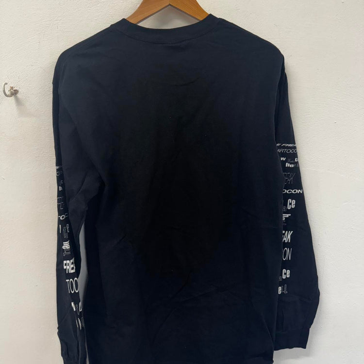 Cartocon X Le freak records long sleeve black tee L LL003