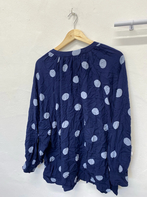 Fabulous Capsule artsy blouse tunic Uk26 Navy & blue IM001