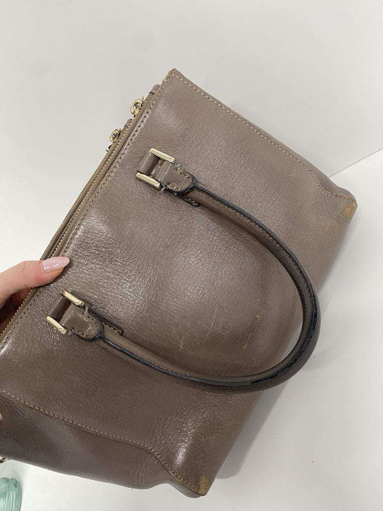Lovely Anya Hindmarch Beirut Brown Handbag With 2x Straps JP001