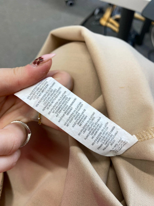 Stunning I saw it first checkered beige mini dress UK 12 PJ001