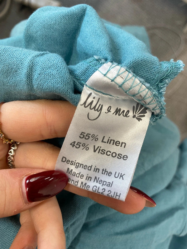 Lovely Lily & me blue oversized dress UK S MM005
