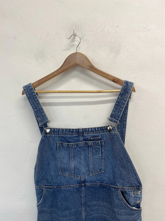 Lovely H&M denim pinafore midi UK L KM003