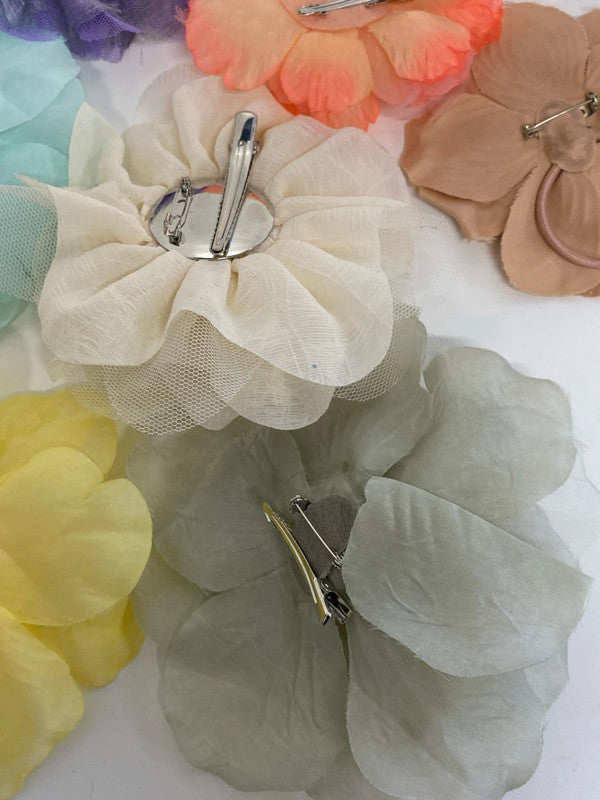 Unbranded Fabulous Colourful Flower Hair Clips & Brooches Bundle #1 AT001