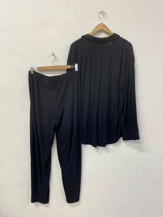 H&M Elegant Black Crepe Loungewear Cord Size M KS002