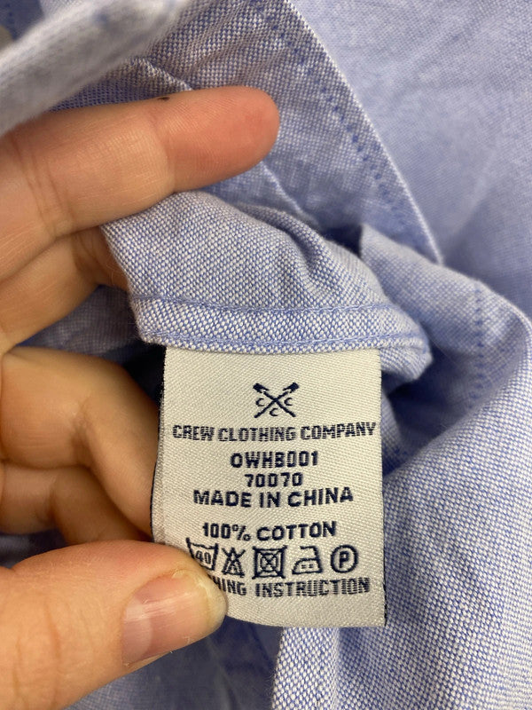 Crew Clothing Company Stylish Light Blue Tailored Fit Shirt UK 10 MM005