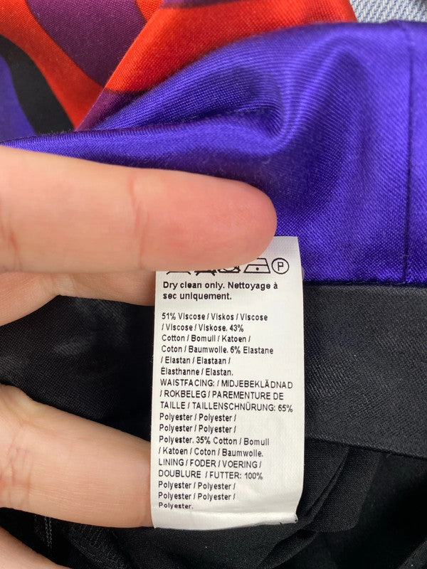 River Island Fabulous Colourblock Stripe Satin Mini Skirt UK 8 AG006