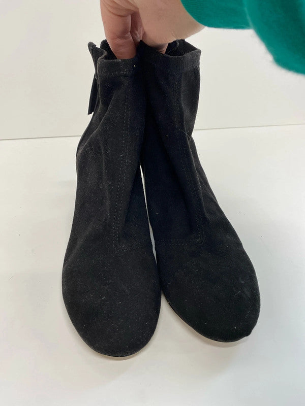 Fabulous New Black Ankle boots faux Suede Uk5 H&M KM003