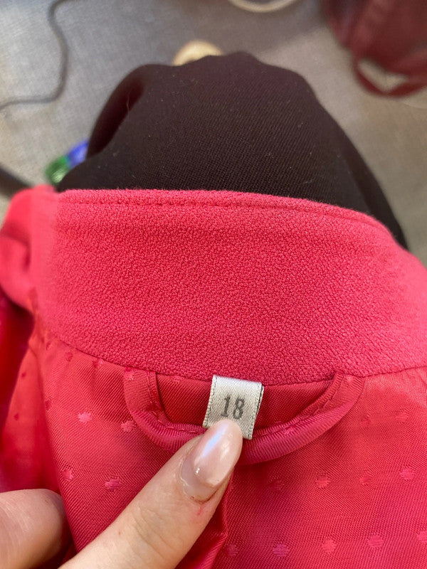 Stunning Edinburgh woolen mill isle occasion pink jacket UK 18 IZ001