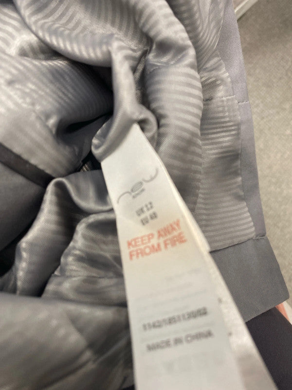 Fabulous New Look mid grey formal smart blazer Uk12 MA003