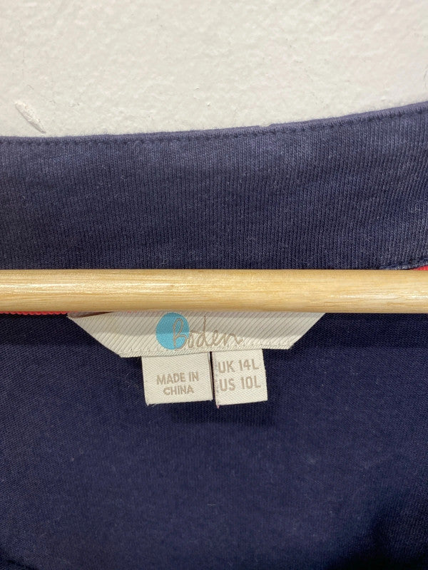 Boden Fab Navy Embroidered Sheath Dress UK 14 KN003