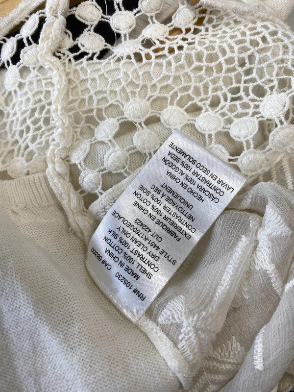 Fabulous Joie Cotton silk loose cream jumper UkM CN001