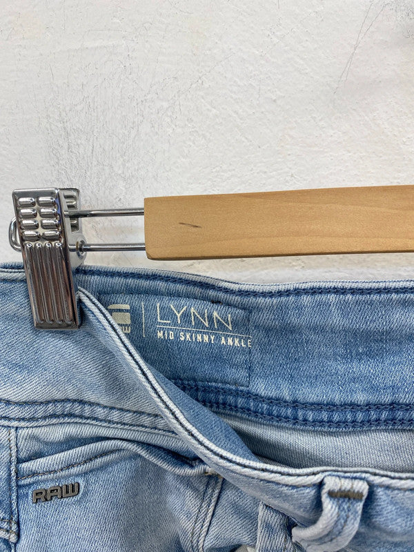 G-Star Raw Chic Lynn Mid Skinny Ankle Jeans 29W 32L LD003