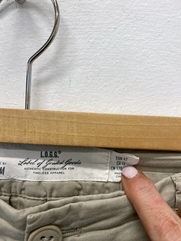 Fabulous Duo of slim fit chinos Uk14 brown cream classics #28 KM003