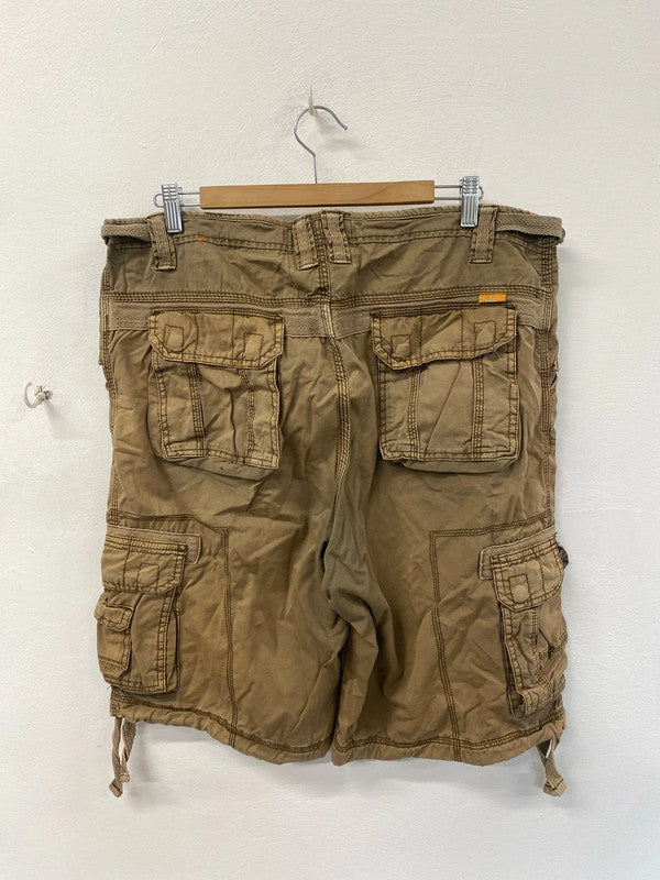 Soul cal cargo shorts khaki 36 90’s 00’s beckham LD003