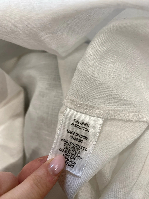 Lovely forcynthia beachwear white shirt UK M SS002