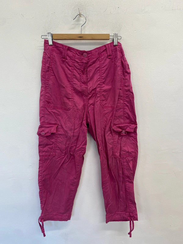 Lovely m&s cargo pink cropped trousers UK 10 SR006