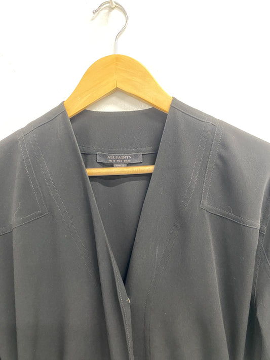 Stunning All saints hayley black jumpsuit UK 12 SS002