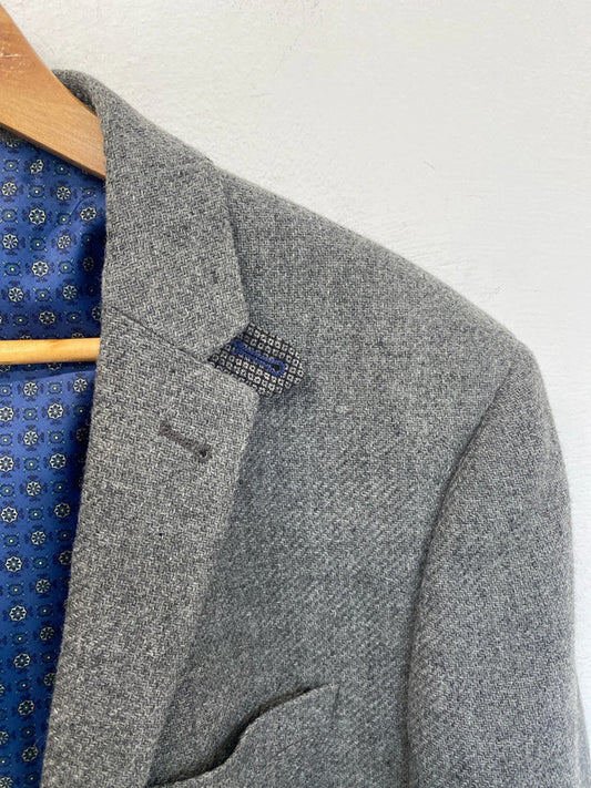 Classic grey tweed blazer L Easy JM008