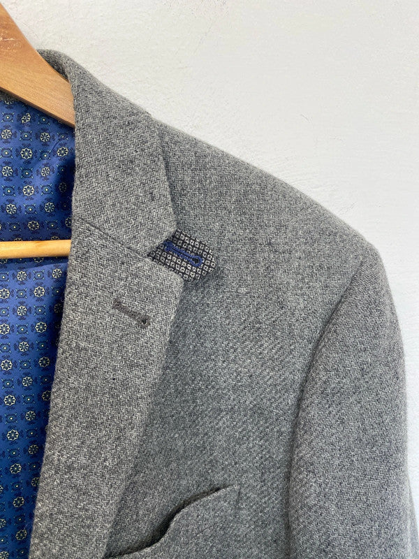 Classic grey tweed blazer L Easy JM008