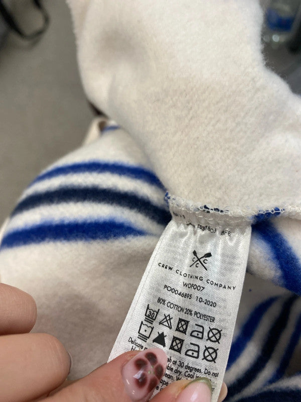 Lovely crew clothing company striped 1/4 zip jumper UK 16 LG006