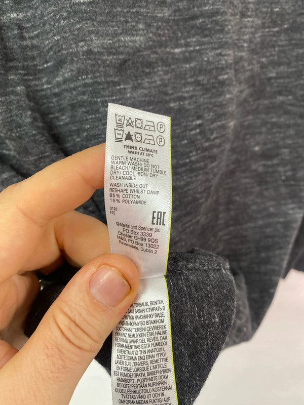 Classic charcoal 1/4 zip M&S jumper men’s Small CN001