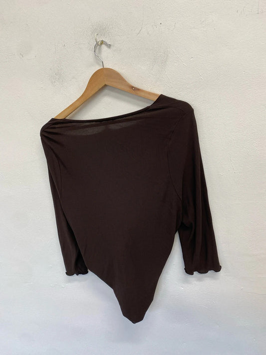 Lovely chesca brown tie top UK 18-20 NC001