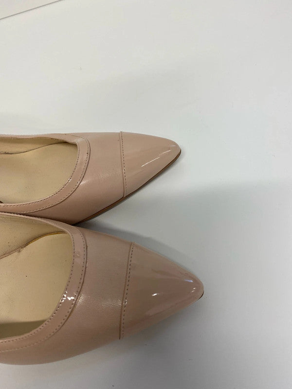 Fabulous Nine West Leather nude sling back shoes Uk7 KM005