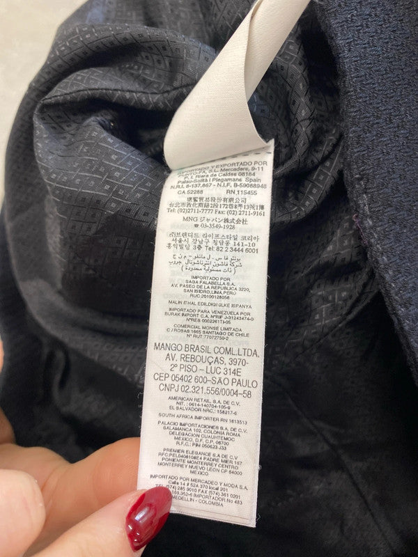 Lovely mango textured black blazer UK 12 KN003