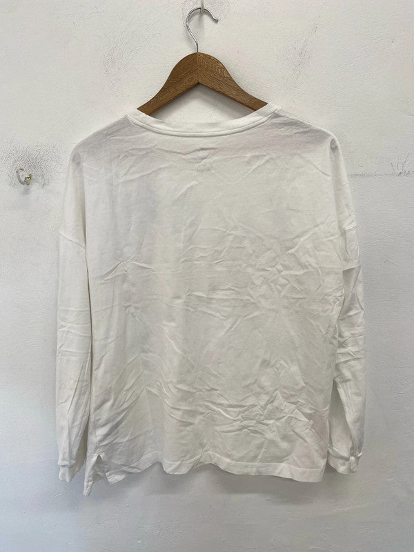 Classic Cons Converse white long sleeve skater tee L GW001