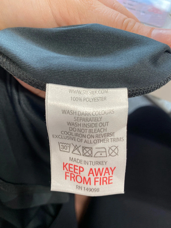 Fabulous SikSilk Blau I and grey striped tshirt size XS KD001