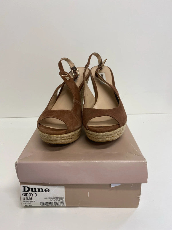 Fabulous Dune Tan espadrille wedge UK6 occasion parties NN001