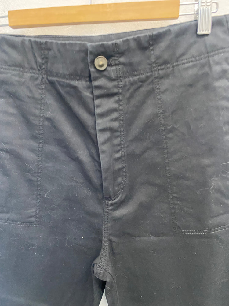 Fabulous Massimo Dutti Black Cotton linen trousers Uk10/12 SS002