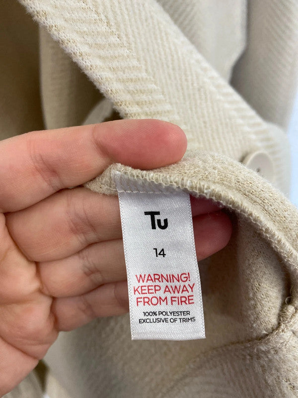 TU Chic Beige Herringbone Shacket UK 14 LN001