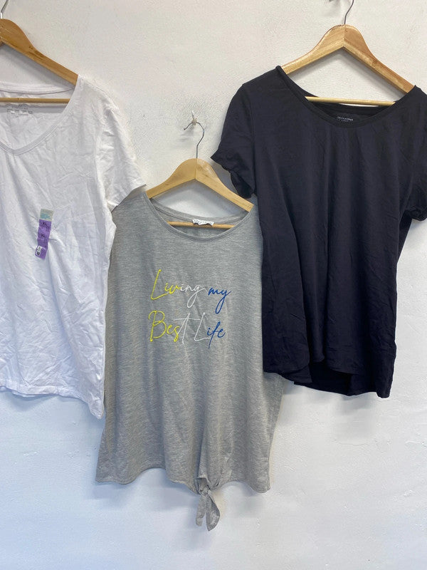 Lovely bundle of active wear t shirts Primark papaya UK 18-24 YM001