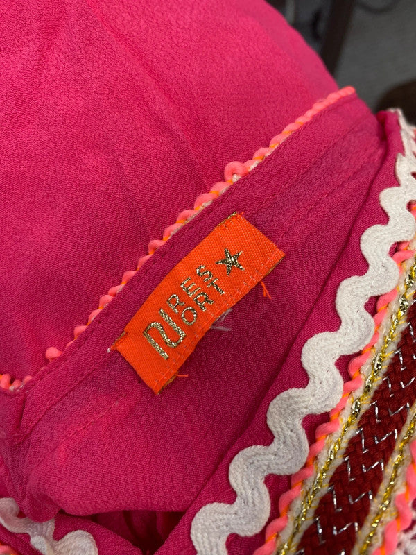 Fabulous River Island Pool cover up UkS/M pink boho chic KM004