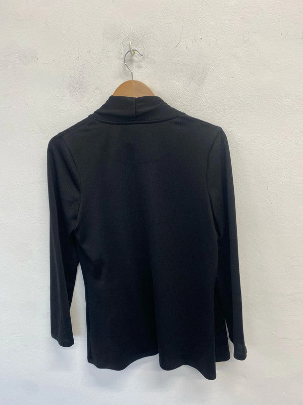 Lovely tigi black cardigan cosy UK 10-12 GJ001