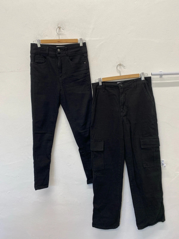 Fabulous Duo of jeans & cargos from New Look Uk8 black JM008