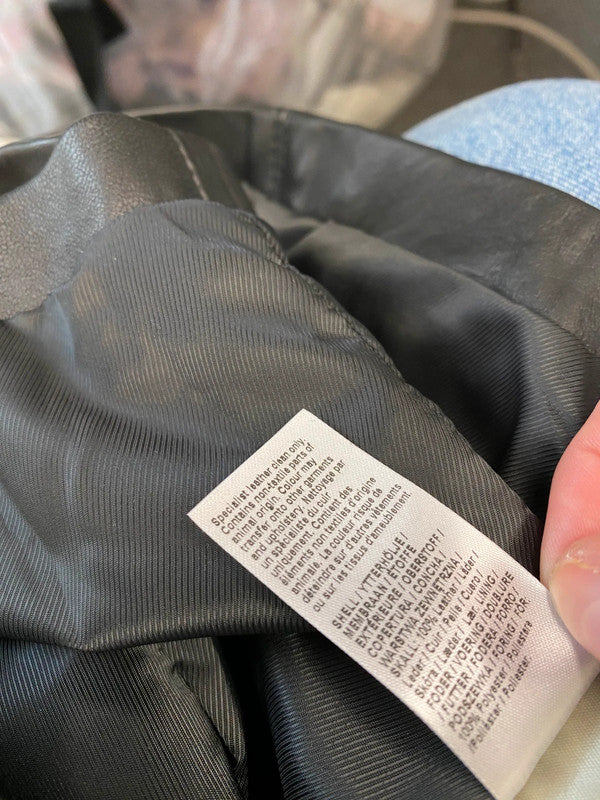 Fabulous River Island Lux studio real leather dress Uk12 KS002