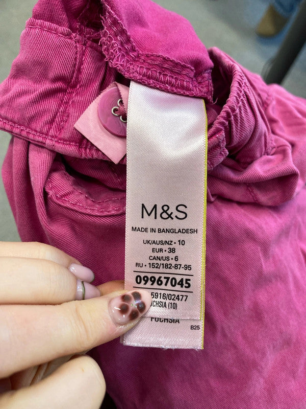 Lovely m&s cargo pink cropped trousers UK 10 SR006