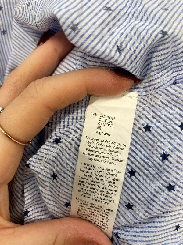 Gorgeous gap blue stripe star shirt UK M MM005