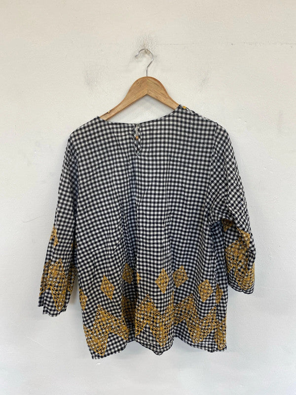 Next Fabulous Gingham Embroidered Tunics Duo UK 24 #104 LK006