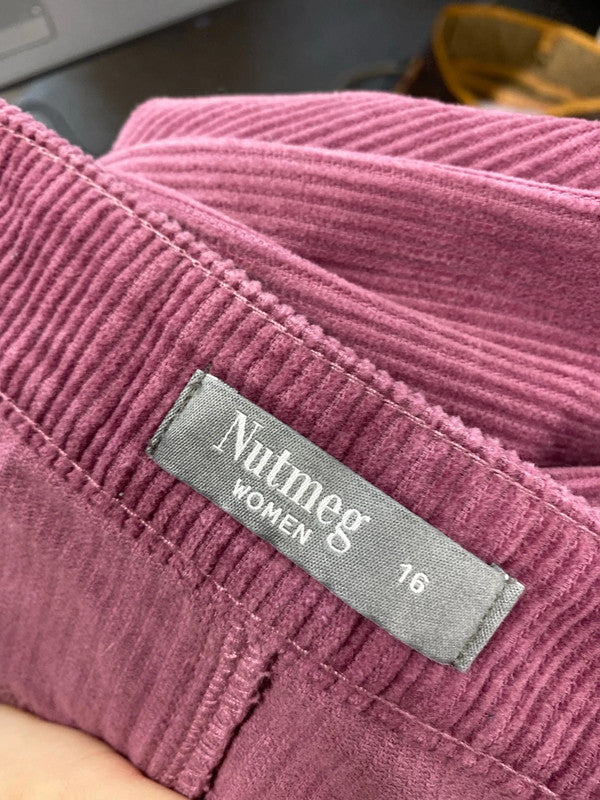 Lovely F&F pink cord mini skirt UK 16 JW002