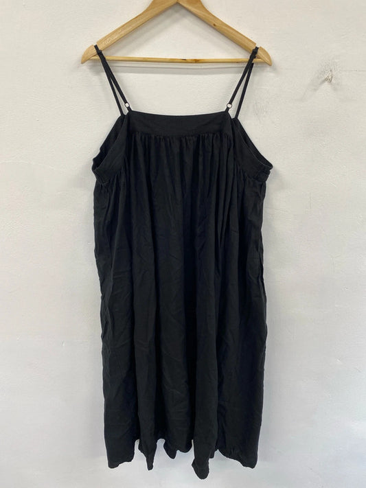 Fun and flirty M&S Linen blend summer smock dress uk 20 NC001